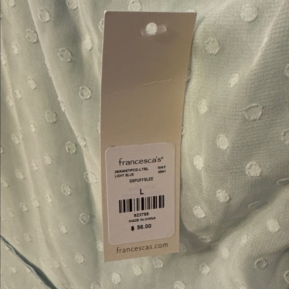 Sage Green Polka Dot Mini Dress Puff Sleeve Ruffle Faux Wrap Size Large - Picture 4 of 7